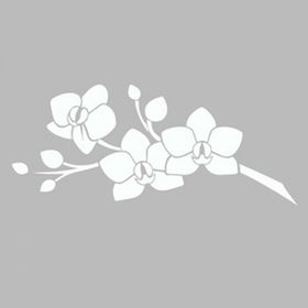 Artikel ST-508 Orkide Dalı Stencil Tasarımı 30x30 cm Kanvas Tablo