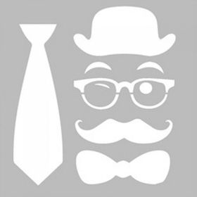 Artikel ST-522 Hipster Stencil Tasarımı 30x30 cm Kanvas Tablo