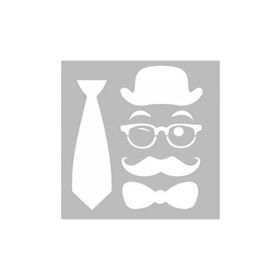 Artikel ST-522 Hipster Stencil Tasarımı 30x30 cm Kanvas Tablo