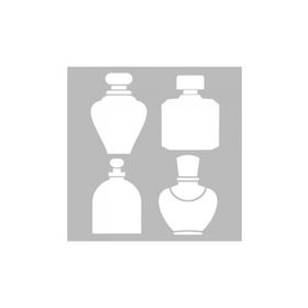 Artikel ST-525 Parfüm Şişeleri Stencil Tasarımı 30x30 cm Kanvas Tablo