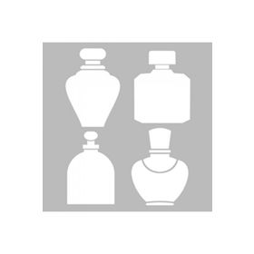 Artikel ST-525 Parfüm Şişeleri Stencil Tasarımı 30x30 cm Kanvas Tablo