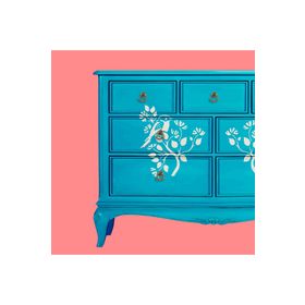 Artikel ST-528 Dalda Kuş Stencil Tasarımı 30x30 cm Kanvas Tablo