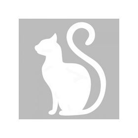 Artikel ST-533 Oturan Kedi Stencil Tasarımı 30x30 cm Kanvas Tablo