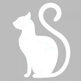 Artikel ST-533 Oturan Kedi Stencil Tasarımı 30x30 cm Kanvas Tablo