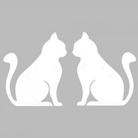 Artikel ST-534 Oturan Kedi 2 Stencil Tasarımı 30x30 cm Kanvas Tablo