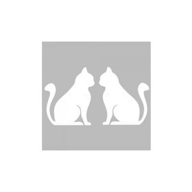 Artikel ST-534 Oturan Kedi 2 Stencil Tasarımı 30x30 cm Kanvas Tablo