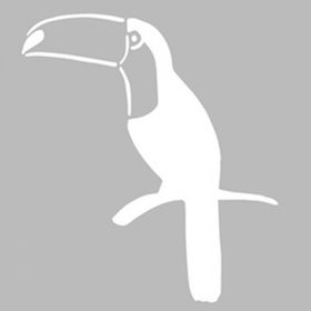 Artikel ST-535 Tukan Stencil Tasarımı 30x30 cm Kanvas Tablo