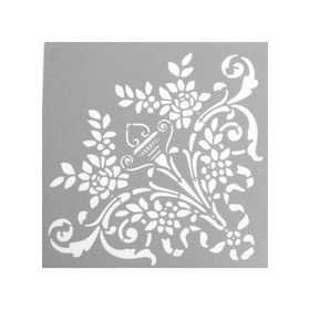Artikel ST-548 Karo Köşe 2 Stencil Tasarımı 30x30 cm Kanvas Tablo