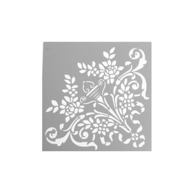 Artikel ST-548 Karo Köşe 2 Stencil Tasarımı 30x30 cm Kanvas Tablo