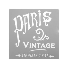 Artikel ST-550 Paris Vintage Stencil Tasarımı 30x30 cm Kanvas Tablo
