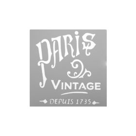 Artikel ST-550 Paris Vintage Stencil Tasarımı 30x30 cm Kanvas Tablo