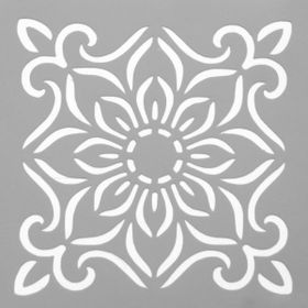 Artikel ST-551 Karo 43 Stencil Tasarımı 30x30 cm Kanvas Tablo