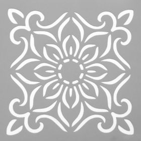 Artikel ST-551 Karo 43 Stencil Tasarımı 30x30 cm Kanvas Tablo