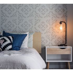 Artikel ST-555 Karo 45 Stencil Tasarımı 30x30 cm Kanvas Tablo
