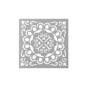 Artikel ST-558 Mandala Karo Stencil Tasarımı 30x30 cm Kanvas Tablo