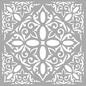 Artikel ST-564 Karo 49 Stencil Tasarımı 30x30 cm Kanvas Tablo