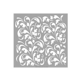 Artikel ST-567 Floral Karo Stencil Tasarımı 30x30 cm Kanvas Tablo