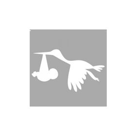 Artikel ST-579 Bebek ve Leylek Stencil Tasarımı 30x30 cm Kanvas Tablo