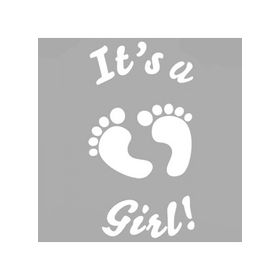 Artikel ST-582 It's a Girl Stencil Tasarımı 30x30 cm Kanvas Tablo