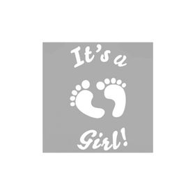 Artikel ST-582 It's a Girl Stencil Tasarımı 30x30 cm Kanvas Tablo