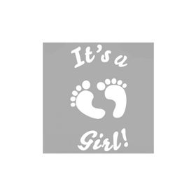 Artikel ST-582 It's a Girl Stencil Tasarımı 30x30 cm Kanvas Tablo