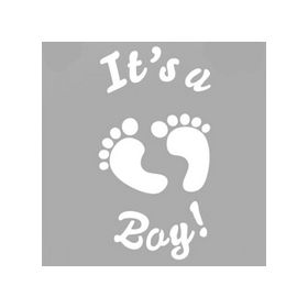 Artikel ST-583 It's a Boy Stencil Tasarımı 30x30 cm Kanvas Tablo