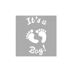 Artikel ST-583 It's a Boy Stencil Tasarımı 30x30 cm Kanvas Tablo