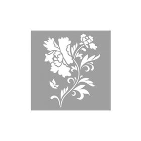 Artikel ST-585 Şakayık Stencil Tasarımı 30x30 cm Kanvas Tablo