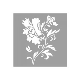 Artikel ST-585 Şakayık Stencil Tasarımı 30x30 cm Kanvas Tablo