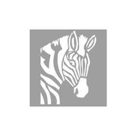 Artikel ST-587 Zebra Stencil Tasarımı 30x30 cm Kanvas Tablo