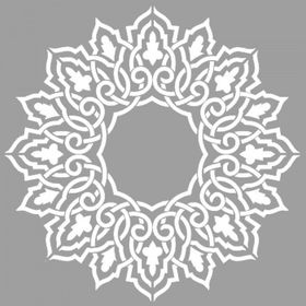 Artikel ST-588 Fas Mandala Stencil Tasarımı 30x30 cm Kanvas Tablo