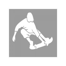 Artikel ST-589 Kaykaycı Adam Stencil Tasarımı 30x30 cm Kanvas Tablo