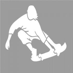Artikel ST-589 Kaykaycı Adam Stencil Tasarımı 30x30 cm Kanvas Tablo