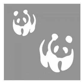 Artikel ST-590 İkili Panda Stencil Tasarımı 30x30 cm Kanvas Tablo