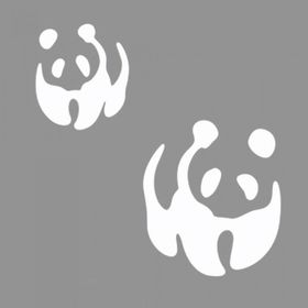 Artikel ST-590 İkili Panda Stencil Tasarımı 30x30 cm Kanvas Tablo