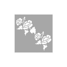 Artikel ST-592 Gül Sarmaşığı Stencil Tasarımı 30x30 cm Kanvas Tablo