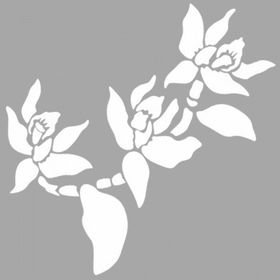 Artikel ST-604 Orkideler Stencil Tasarımı 30x30 cm Kanvas Tablo