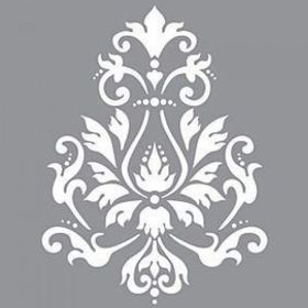 Artikel ST-611 Damask 15 Stencil Tasarımı 30x30 cm Kanvas Tablo