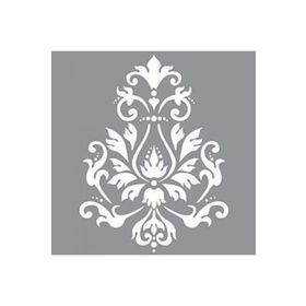 Artikel ST-611 Damask 15 Stencil Tasarımı 30x30 cm Kanvas Tablo