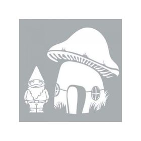 Artikel ST-612 Gnome Stencil Tasarımı 30x30 cm Kanvas Tablo
