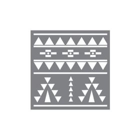 Artikel ST-618 Meksika Kilimi Stencil Tasarımı 30x30 cm Kanvas Tablo