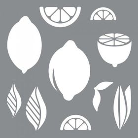 Artikel ST-619 Limonlar Stencil Tasarımı 30x30 cm Kanvas Tablo