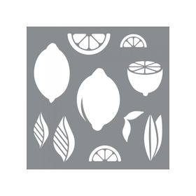Artikel ST-619 Limonlar Stencil Tasarımı 30x30 cm Kanvas Tablo