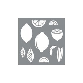 Artikel ST-619 Limonlar Stencil Tasarımı 30x30 cm Kanvas Tablo