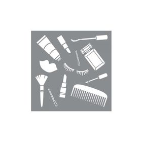 Artikel ST-620 Güzellik Malzemeleri Stencil Tasarımı 30x30 cm Kanvas Tablo