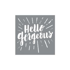 Artikel ST-623 Hello Gorgeous Stencil Tasarımı 30x30 cm Kanvas Tablo