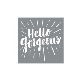 Artikel ST-623 Hello Gorgeous Stencil Tasarımı 30x30 cm Kanvas Tablo