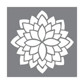 Artikel ST-626 Amazon Çiçeği Stencil Tasarımı 30x30 cm Kanvas Tablo