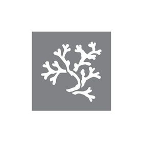 Artikel ST-628 Coral Stencil Tasarımı 30x30 cm Kanvas Tablo