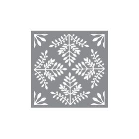 Artikel ST-629 Eğrelti Karo Stencil Tasarımı 30x30 cm Kanvas Tablo